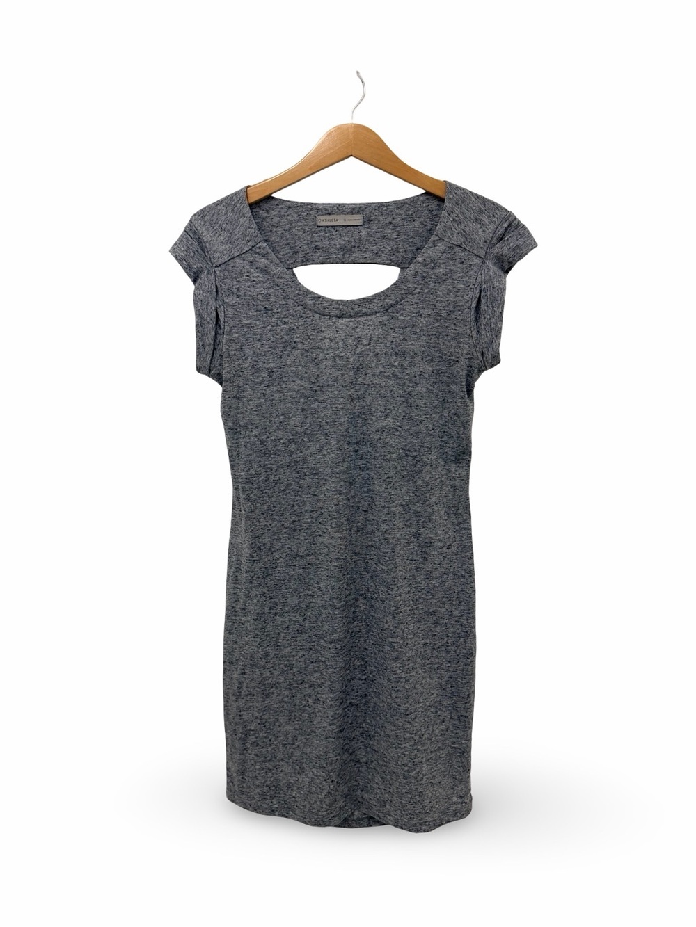 Athleta Charisma Linen Blend Grey Casual Dress Size Medium